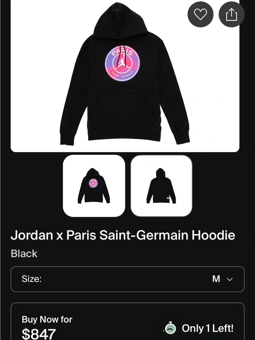 Jordan black pullover